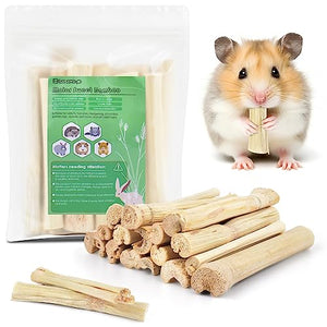 Bissap 170g/0.3Ib Sweet Bamboo Sticks for Rabbits, Bunny Chew Toys for Rabbits Hamster Chinchilla Guinea Pigs Rabbit Squirrel Small Animals Natural Treats Teeth Grinding Chew Sticks