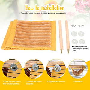 BWOGUE Winter Warm Bird Nest Bed Hanging Hammock Snuggle Hut Parrot House Tent Toy Bird Cage Perch for Parakeet Budgies Cockatiels Lovebird Cockatoo Finch Hamster Chinchilla Guinea Pig