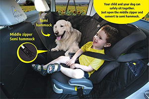 Meadowlark Dog Car Seat Cover, Heavy Duty Dog Seat Cover for Back Seat, Extra Padded Non-Slip Dog Hammock, Water-Resistant Back Seat Protector for Cars Trucks and SUVs (54" W x 58" L)