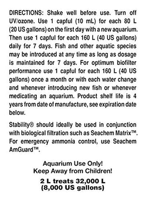 Seachem Stability Fish Tank Stabilizer - For Freshwater and Marine Aquariums 2L / 67.6 oz