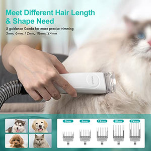 neabot Neakasa P1 Pro Pet Grooming Kit & Vacuum Suction 99% Pet Hair, Professional Clippers with 5 Proven Grooming Tools for Dogs Cats and Other Animals