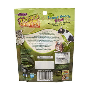 F.M. Brown's Tropical Carnival Natural Select Seeds Treat - Fiber, Antioxidants, and Essential Minerals for Hamsters, Gerbils, Rats, and Mice - 3.5 oz