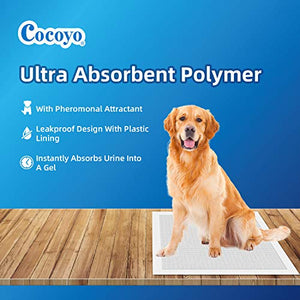 COCOYO Best Value 22"x22" Dog Training Pads 50 Count | Dog Pee Pads | Super Absorbent Puppy Pads,White