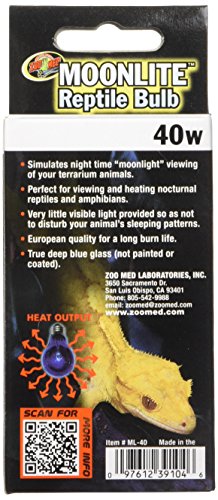 Zoo Med Moonlite Bulb for Reptiles, 40 Watt