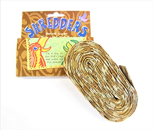 Planet Pleasures Shredders Straight Natural Bird Toy, 1" x 30' Roll