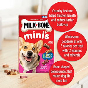 Milk-Bone Flavor Snacks Dog Biscuits, Mini Crunchy Dog Treats, 36 Ounce