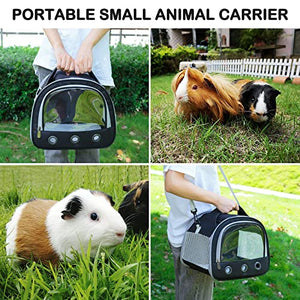 Small Animal Carrier Bag Guinea Pig Carrier Large Size,Portable Bag with Strap for Hedgehog Squirrel Chinchilla (Upgraded Version)