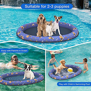 Pet Soft Dog Float Raft - Inflatable Dog Swimming Float for Summer (Large, Dog2)