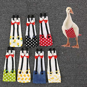 ABCD Chicken Diapers, Duck Diapers, Adjustable Chicken Diapers, Washable and Reusable, Chicken Costumes with Bows (Banana, L)