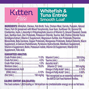 Wellness Complete Health Grain-Free Wet Canned Kitten Food, Made in USA with Real Meat, All Breeds, Smooth Pate (Kitten, Whitefish & Chicken Bundle, 3-Ounce Can, Pack of 12)