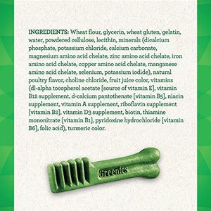 GREENIES Original Petite Natural Dog Dental Care Chews Oral Health Dog Treats, 36 oz. Pack (60 Treats)