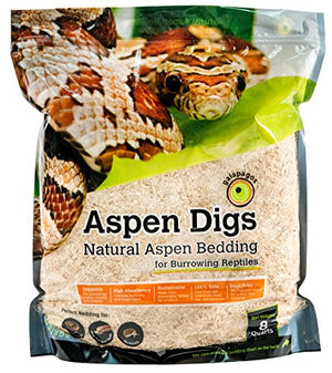 Galápagos (05064) Aspen Digs Shavings Bedding, 8-Quart, Natural