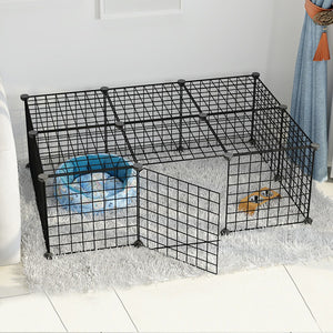 Metal Pet Playpen Dog Kennel Pets Fence Exercise Cage 16 Panels US Stock